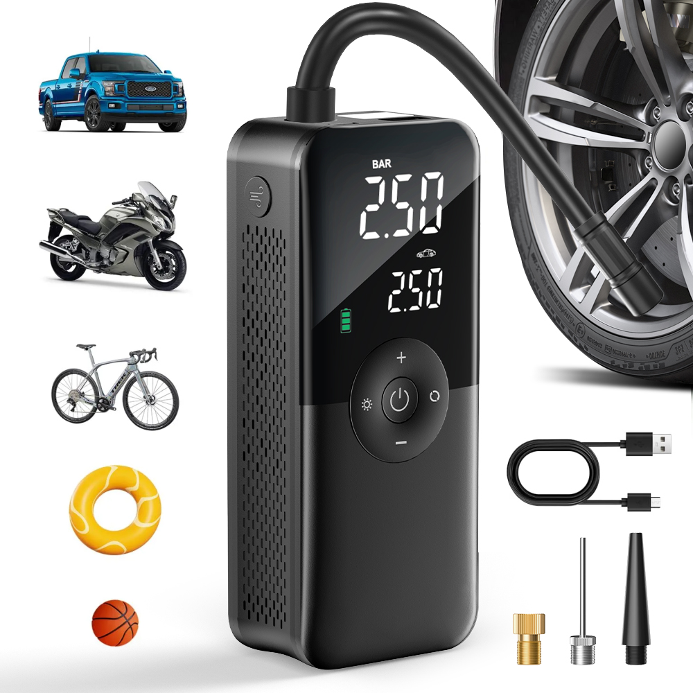 Rechargeable Air Pump Tire Inflator Portable Compressor